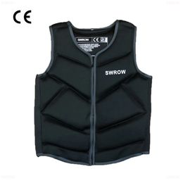 SWROW Life Jacket Fishing Vest Water Sports Kayaking Swimming Surf Drifting Adult Life Jacket Neoprene Safety Vest Rescue Boats 240111