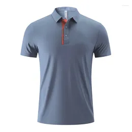 Men's Polos 2024 Summer Women Men Quick Dry Sports Short Sleeve T-shirt Breathable Comfortable Running Exercise Polo Shirt WSE06