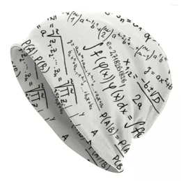 Berets Math Formulas Skullies Beanies Caps Fashion Winter Warm Men Women Knit Hats Adult Unisex Geek Mathematics Physics Bonnet