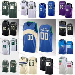 Custom Print Men Women City Basketball Damian Lillard Jersey 0 Antetokounmpo 34 Khris Middleton 22 Jae Crowder 99 Malik Beasley 5 Brook Lopez 11 Earned Statement