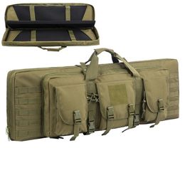 32 38 42 inch Double Rifle Case Bag Tactical Weapon Gun Pistol Long for Hunting Range Sports Transport 240111