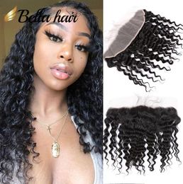 13x4 Deep Wave HD Lace Frontal Closure Virgin Hair Ear To Ear Frontals Brazilian With Baby Hairs Peruvian Indian Bleached Knots5665986