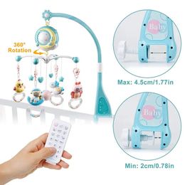 Baby Mobile Rattles Toys 012 Months For born Crib Bed Bell Toddler Carousel Cots Kids Musical Toy Gift 240111