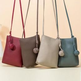 Evening Bags Genuine Leather Women Shoulder Crossbody Small Handbag Ladies CellPhone Bag Korean Style Fashion Macaron Phone