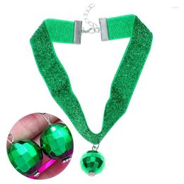 Pendant Necklaces Shimmering Mirrorball Earrings Colourful Balls Necklace Ornament Mirror Styles Party Costume Accessory