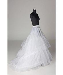 Layers Tulle 3 Hoops Petticoat Crinoline for Dresses with Train Size Wedding Dresses Underskirt Petticoat Slip CPA2114029138