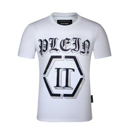 PLEIN BEAR T SHIRT Mens Designer Tshirts Brand Clothing Rhinestone PP Skulls Men T-SHIRT ROUND NECK SS SKULL Hip Hop Tshirt Top Tees 16828