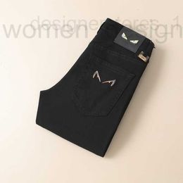 Men's Jeans Designer Solid Colour mens jeans, black stretch trousers, spring and summer 2023 new style small monster embroidered men's trousers designer jeans men