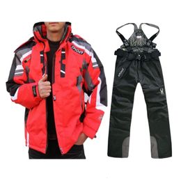 Spider Ski Suit Jacket Waterproof Cold-Proof Super Warm Men's Snow Suit 240111
