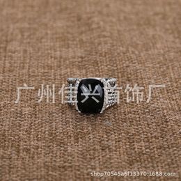 Desginer david yuman Jewelry Black Diamond Ring Popular Button Cross x Ring