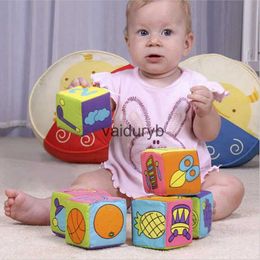 Mobiles# Cloth Building Blocks Children Plush Doll Soft Baby Rattles Set Play Puzzle Magic Cube Early Educational Baby Toys 0 12 Monthsvaiduryb