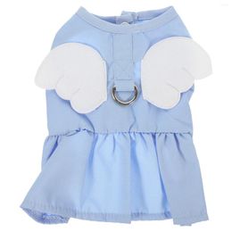 Dog Apparel Angel Wing Harness Dress Pet Costume Cat Sundress D-Ring Puppy Skirt Spring Summer Clothes Cute Fancy Vest