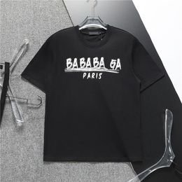 Moda Manica Uomo T-shirt Donna T-shirt Abbigliamento Alta qualità 100% cotone Abbigliamento Hip Hop Top Tshirt Cartoon Graphic Punk Rock graffiti Lettering foil print Vintage kil