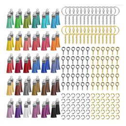 Keychains 240Pcs Keychain Rings For Craft With Tassels Extender Chain Jump And Eye Pins Making Supplies