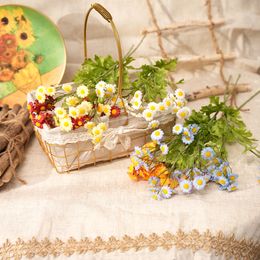 Simulation small daisy small fresh home decoration flower living room decoration ornaments fake flower silk flower cross-border foreign trade XMR