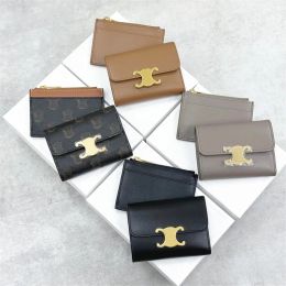 DHgate Women Luxury CardHolder ava Designer Wallet id card Coin Purses cowhide Leather fashion Key pouch mens Card Holders zippy purses chain money Wallets keychain