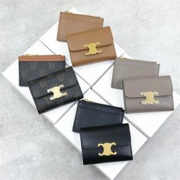 DHgate Women CardHolder ava Designer Wallet id card Coin Purses cowhide Leather fashion Key pouch mens Card Holders zippy purses chain money Wallets keychain