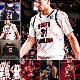 G.G. Jackson Collin Murray-Boyles South Carolina Gamecocks Mens Basketball Jersey Eli Sparkman Josh Grey Custom South Carolina Jersey