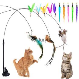 Cat Toys Interactive Cat Toy Handfree Cat Stick Toy Suction Cup Teaser Toy for Kitten Playing Chase Exercise Teaser Wand Cat Accesoriosvaiduryd