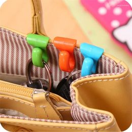 Keychains 4pcs/lot Keychain Key Hanger Hook In Bag Handbag Storage Organiser Creative Keys Hooks Hangers Travel Outside Blue And Orange
