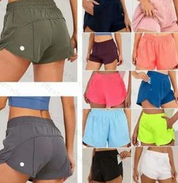 designers 1lululemens womens yoga Shorts Fit Zipper Pocket High Rise Quick Dry Womens Train Short Loose Style Breathable gym 55