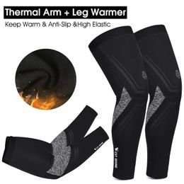WEST BIKING Cycling Leg Cuff Sleeves Autumn And Winter Warm Sports Suit Plus Velvet Cold-Proof Cycling Cuffs Cycling Equipment 240112