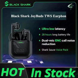 Earphones Global Version Black Shark Earphone JoyBuds TWS Earphones Ultralow latency 14.2mm Driver Dualmics Wireless 5.2 Gaming Earbuds