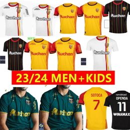 Maillot RC Lens 23 24 Soccer Jerseys Home Away Saint-Barbe Special KAKUTA FULGINI DIOUF SPIERINGS GANAGO SOTOCA WAHI 9 Football Shirt Fans THIRD AWAY Kids and man Kit