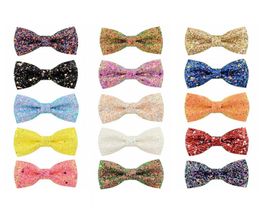 16 Colors 3 inch Glitter Hair Clips for Women Girls Boutique Bow Barrettes Handmade Kids Hair Bow Hairpins Children Hair Accessori9983068