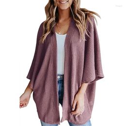 Women's Knits Autumn Winter Solid Colour Knitted Sweater Coat Women Bohemian Batwing Sleeve Overized Sweaters Cardiagns For Warm Coats