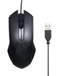 Black Wired Gaming Mouse USB 3 Buttons Optical Wheel Antiskid Frosted For PC Pro Laptop Gamer Computer Mice4172383