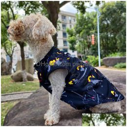 Cartoon Print Dog Shirt Classic Plover Sweatshirt Designer Thin Breathable Tops Jacket French Bucket Schnauzer Drop Delivery Dhleg