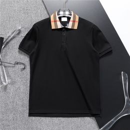 Mens Polo Shirt Fashion Mens T-shirt Luxury Polo Collar Breathable Top Summer Business Shirt Asian size M--XXXL