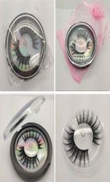 Mink Lashes 3D Silk Protein Mink False Eyelashes Long Lasting Lashes Natural Mink Eyelashes Round Box Packaging high quality7743477