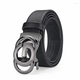 Belts 2024 Belt For Men Genuine Leather Pu Mixed High Quality Fashion Designer Black Strap G Metical Automatic Buckle Width 3.5cm