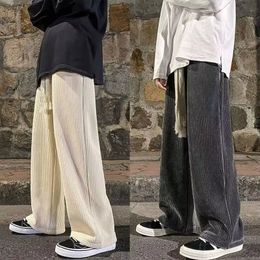 Mäns vår- och höstmodetrend Corduroy Loose Draping Korean Style Fans Version Casual Comfort Cortile Pants M-5XL 240111