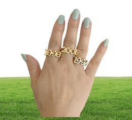 19912005 Birth Year Number Rings for Women Men Gothic Birthday Date Ring Special Date Gold Ring for Friendship Gift8461624