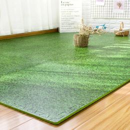 Carpets 9CS Creative Artificial Grass PrintingPuzzle EVA Foam Jigsaw Mat Soft Area Rug Children Baby Play Mats Playmat 30x30CM