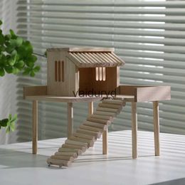 Small Animal Supplies Natural Solid Wood Hamster House Hamsters Platform Small Animal Cage Landscaping Supplies Rat Accessories Small Pet Nestvaiduryd