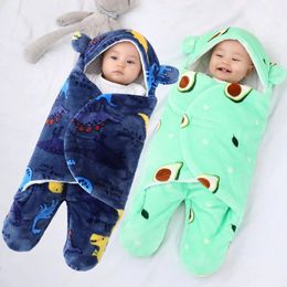 Winter Baby Sleeping Bag for Kids Baby born Bag Wrap Sleep Sack Autumn Avocado Blankets Soft For Babies Warm born 240111