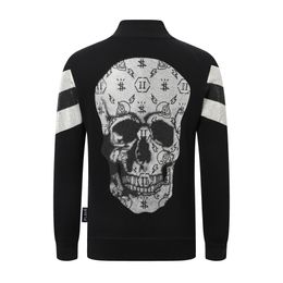 PLEIN BEAR Brand Men's Hoodies & Sweatshirts Warm Thick Sweatshirt Hip-Hop Loose Characteristic Personality PP Skull Pullover Rhinestone Luxury Men's Hoodie 2090