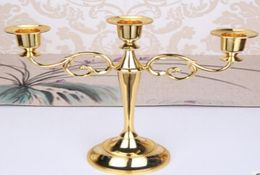 Metal Plated Candle Holders Silver Gold Black 3 Arms 5 Arms Zinc Alloy High Quality Pillar For Wedding Candelabra Candlestick Hold9490134