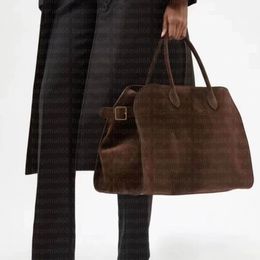 Margaux15 Autumn Winter Exclusive The-style-R Minimalist Soft Suede Tote Park Margaux 17 Genuine Leather Margaux 10 Spaciousness Chic Large Capacity Handbag