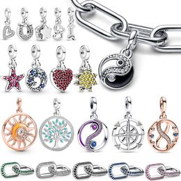 2024 New Hot Sale ME Charms Star Flower Dangle Pendant Fit Chain Link Bracelet For Women DIY Fine Jewellery Fashion Daily Wear