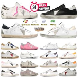 Designer casual shoes GoldenGoosess Star brand sports shoes Super Star Luxury dirty sequins Black white made old dirty board sandals men women casual walking shoes