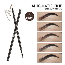 5PC Waterproof natural long-lasting tattooed eyebrow black brown eyebrow pencil with brush makeup 230112