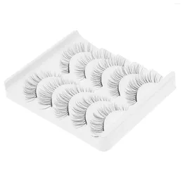 False Eyelashes 5 Pairs Pesta?as Postizas Naturales Con Short Fake Fibre Miss