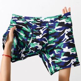 Underpants Men's Camouflage Shorts Boxer Briefs Well-looking Underwear U Pouch Soft Comfort Sports Fitness Middle Waist Panties Knickers