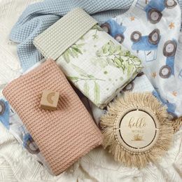 Blankets Muslin Baby Cotton Blanket Floral Waffle Plaid For Born Items Soft Comforter Bedding Swaddle Lange Mother Kids