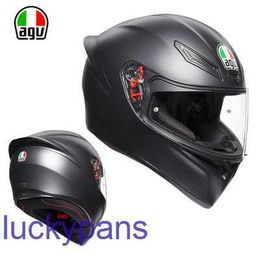 Motorcycle Matte Italy Helmet K5 AGV Black K1 Racing Equipment Four Seasons Universal Anti Mist Full 0AQM